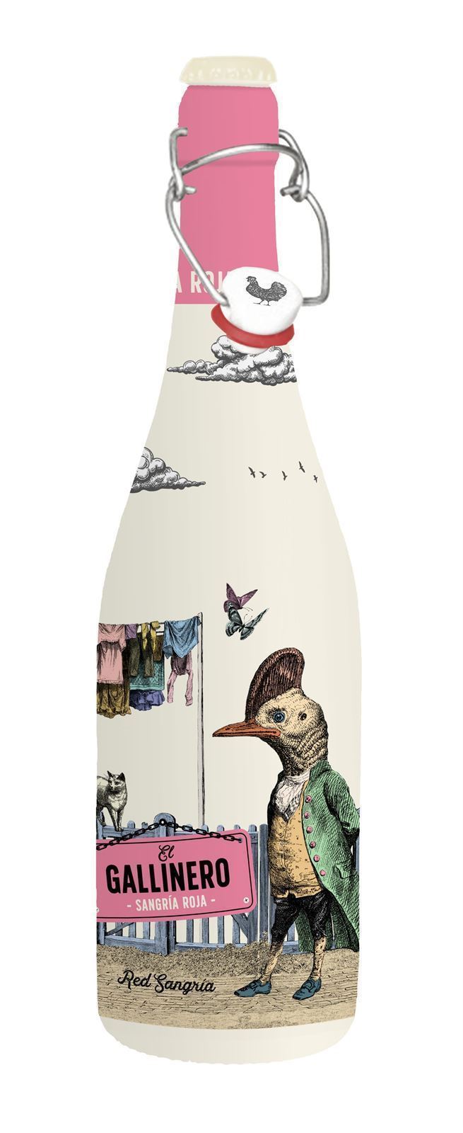 SANGRIA ROJA ( Botella 75cl )-El Gallinero- - Imagen 1